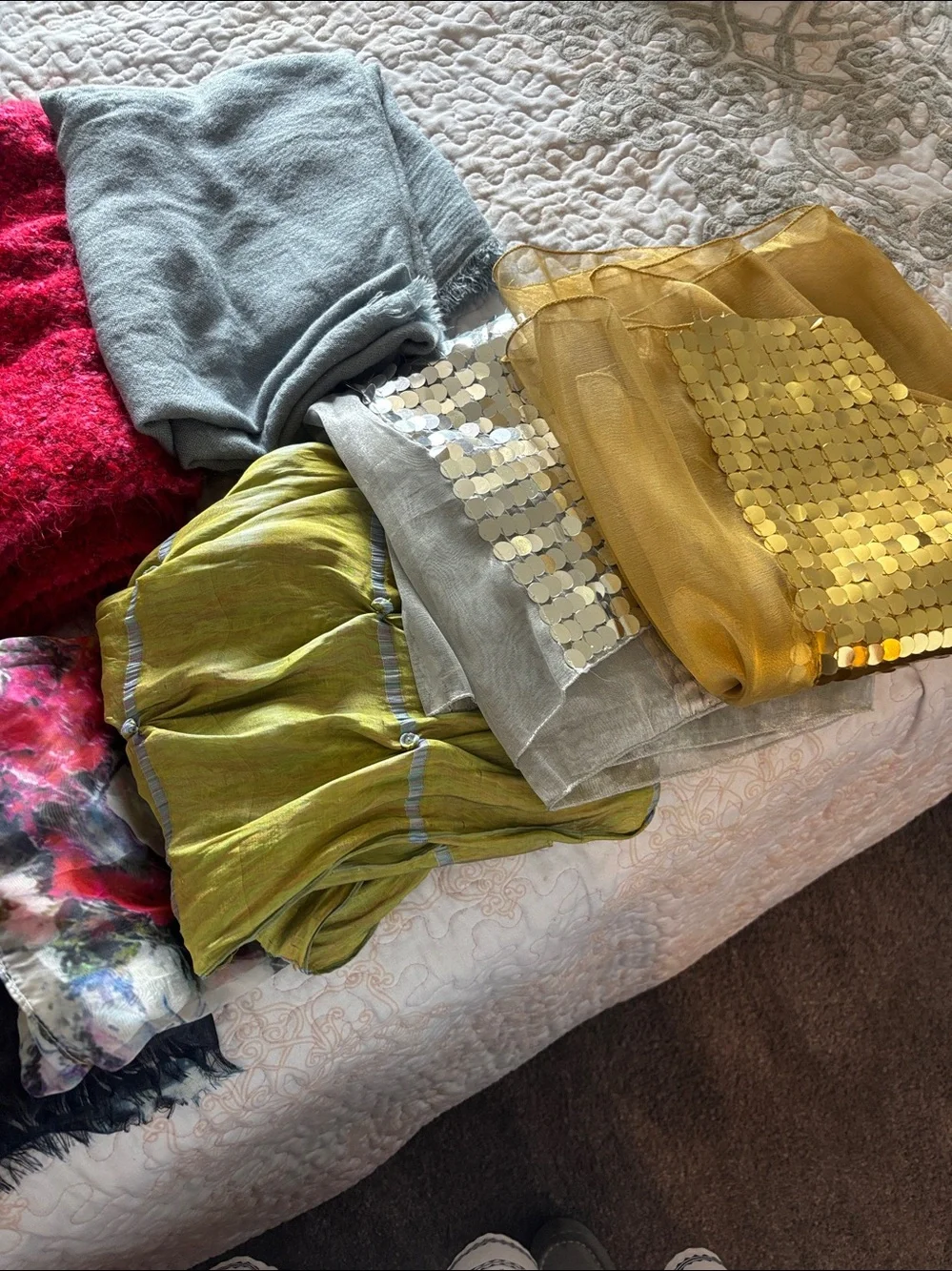 NINE Scarves…Various sizes